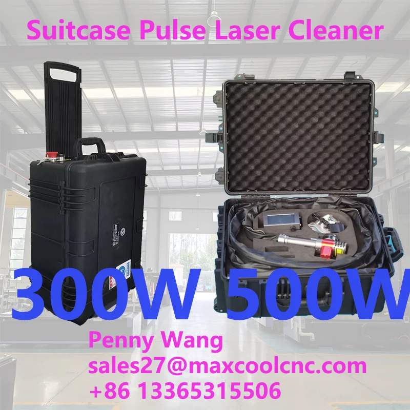 Air Shipping Small Laser Cleaning Machine Handheld Pulse Fiber Laser Cleaner 500w 200w 300w Laser Cleaning for Wood Furniture