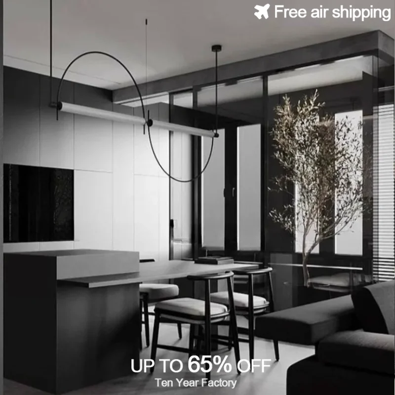 

Modern Minimalist Suspension LED Chandelier with Pendant Light for Bedroom Living Room Study Home Villa Decorative Lighting