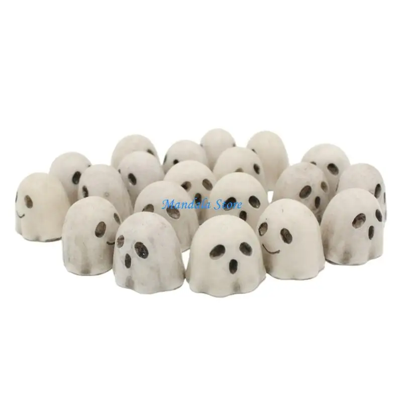 

U2JC Resins Ghostly Statues Miniature Landscape Halloween Ghostly Figurines Small Monsters Sculptures Garden Decorations