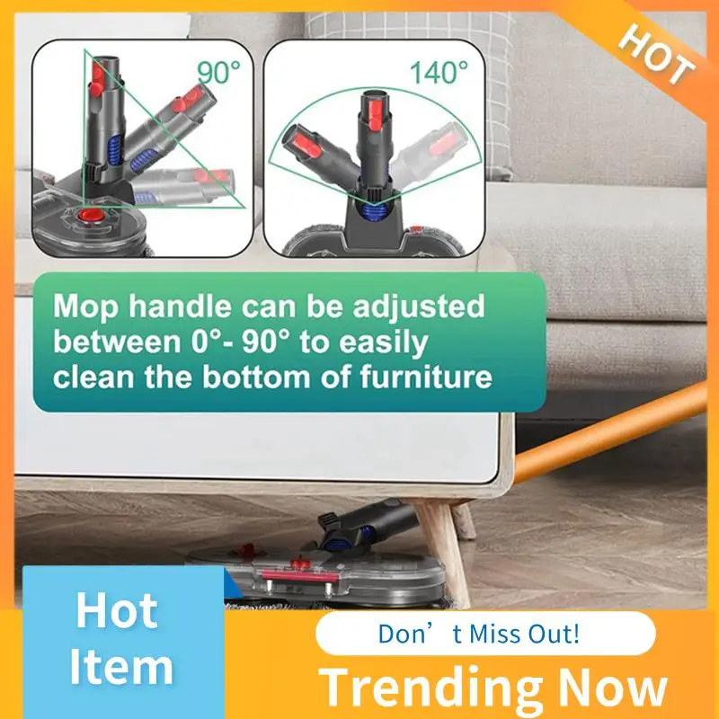 

BBNV-Electric Mop Head For Dyson V10 Slim/ V12 Detect Slim Vacuum Cleaner Mop Attachment With Water Reservoir Cleaning Rag