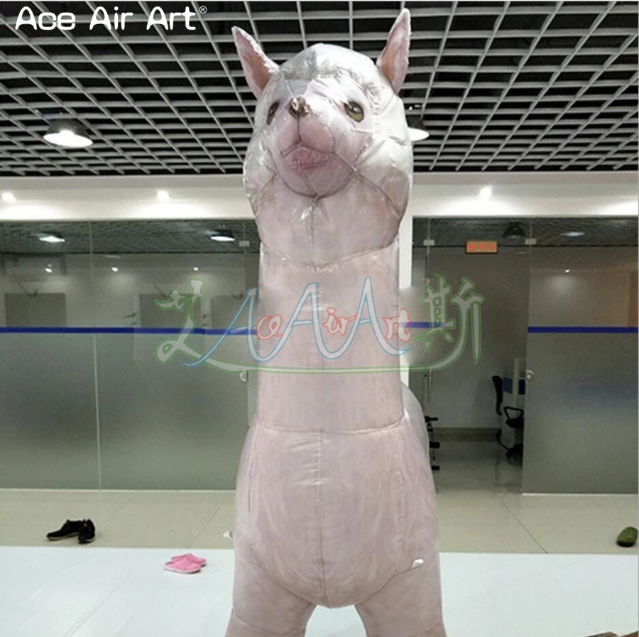 ประณีตสมจริง Inflatable Alpaca Mascot,Inflatable สัตว์แบบจําลองสําหรับกลางแจ้งโปรโมชั่นตกแต่งโดย Ace Air Art