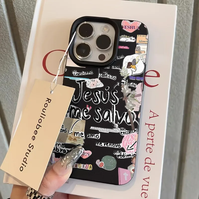 

Spanish Religious Theme Pattern Phone Case For Samsung Galaxy S25 S24 Ultra 5G S23 FE S22 S21 Plus A26 A25 A24 A36 A56 A16 Cover