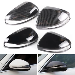 For Mercedes Benz C GLC S E Class W205 X253 W222 W213 W238 Replacement carbon Black Side Rearview Mirror Cover Caps Shell LHD