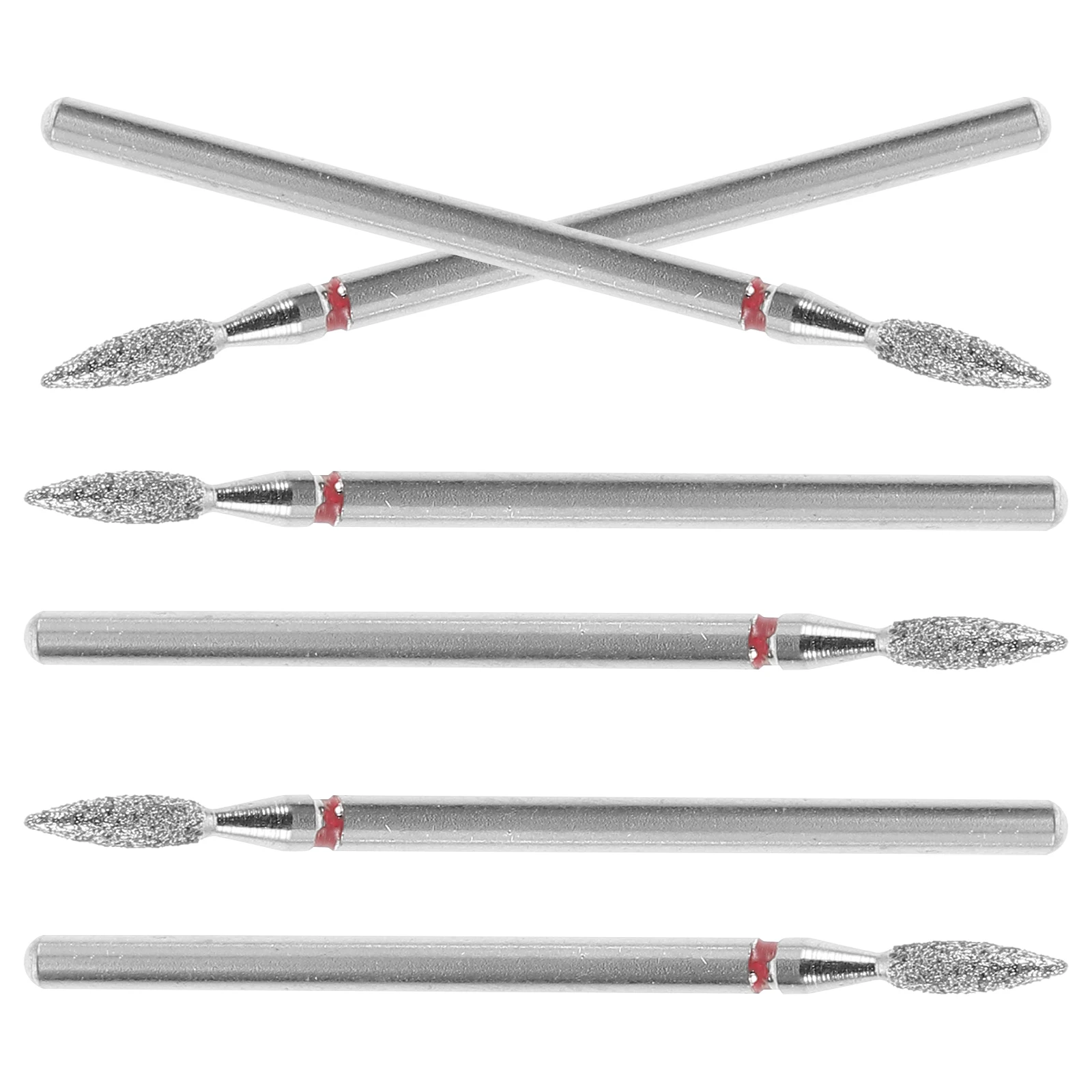 Set di punte da trapano per unghie da 6 pezzi Strumenti professionali per manicure in acciaio per la rimozione delle cuticole Lucidatura Rettifica Trapano per uso domestico in salone