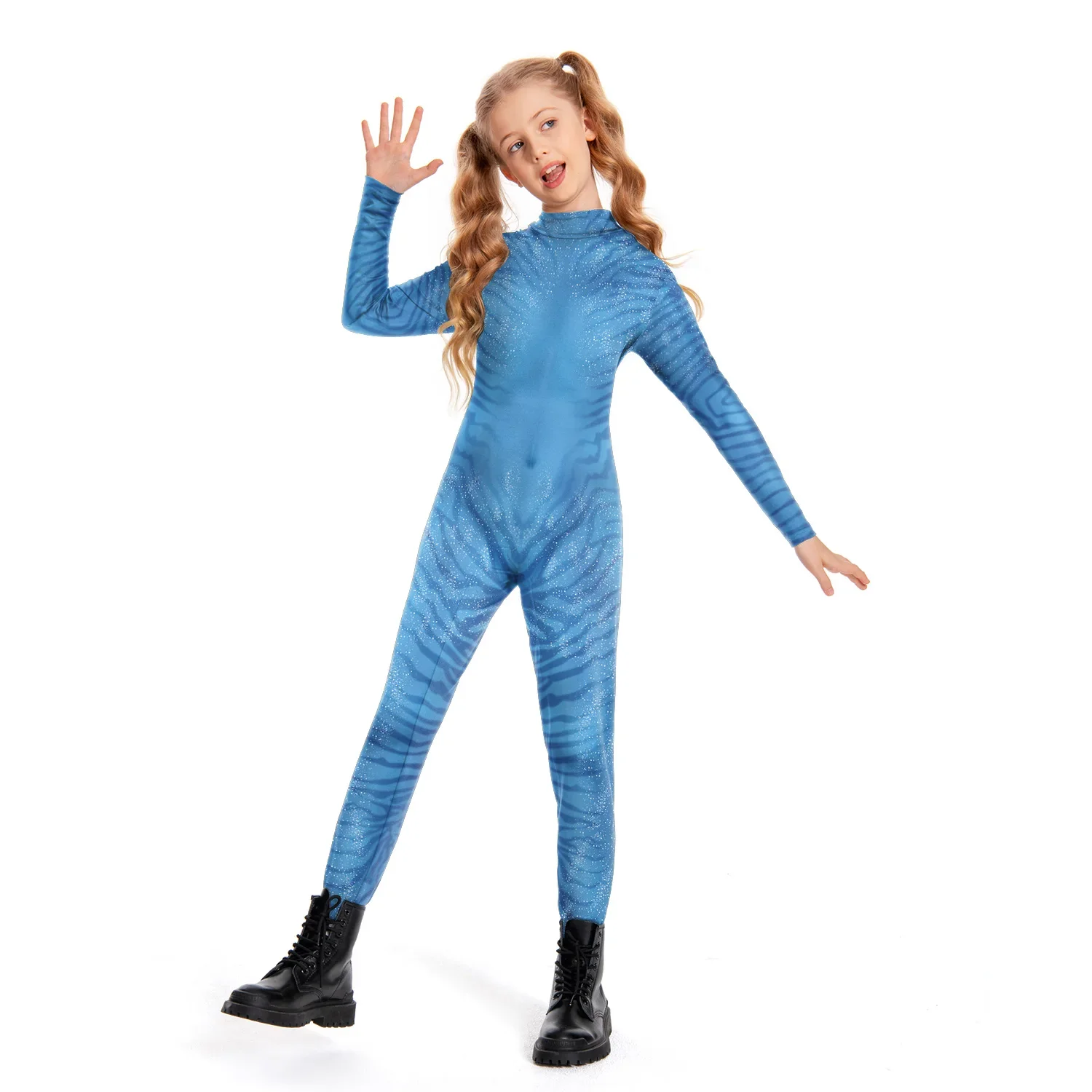 Avatar Familien-Outfits, Film-Avatar-Cosplay-Kostüm, 3D-Digitaldruck, Elastischer Zentai, Themenparty-Rollenspiel-Outfits – Detail 4