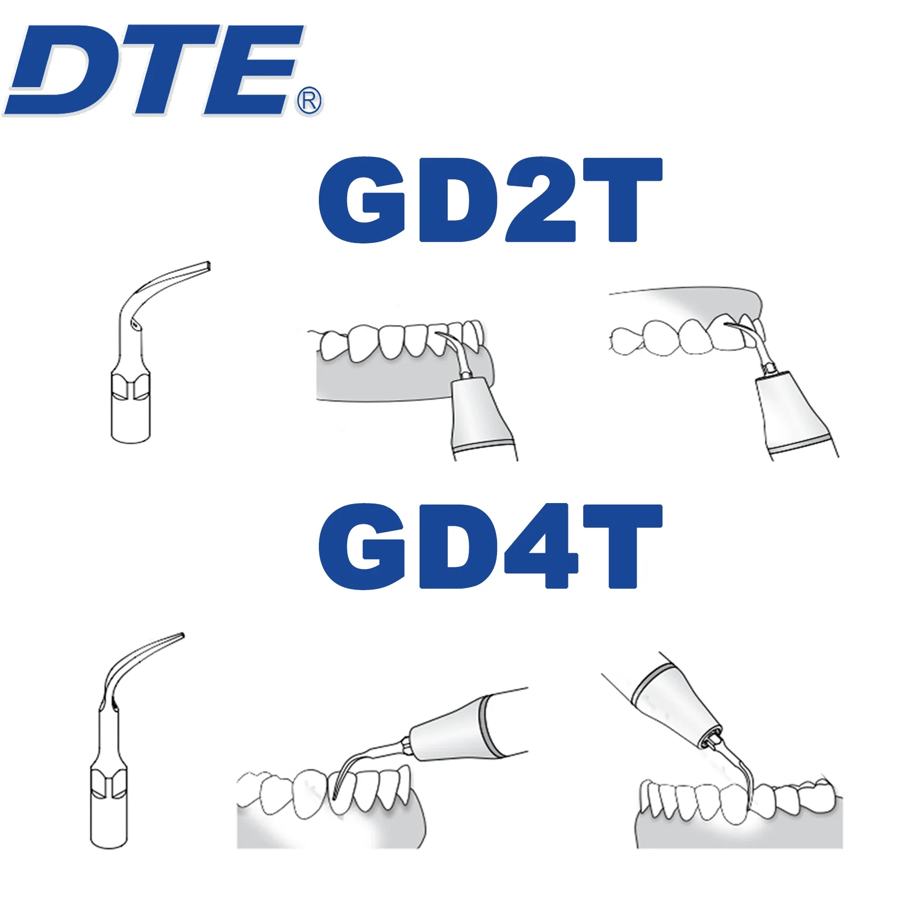 Woodpecker DTE Dental Ultrasonic Scaler Tips Dentistry Scaling Instrument GD1T GD2T GD4T Fit NSK SATELEC ACTEON Handpiece