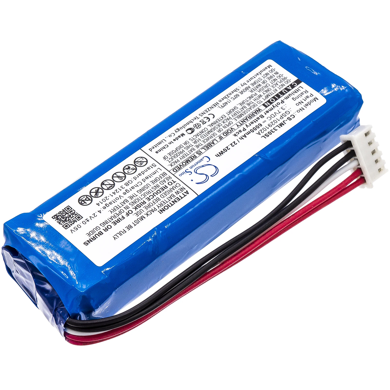 Battery for JBL Charge 3,Charge 3 Stealth Edition PN:GSP1029102A (6000mAh) 3.7V
