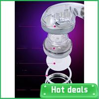2PCS Shower Head With Beads Filter Pressure Boosting Shower Head Spray White Plastic With 3 Modes Water Saving Bathing For Home
