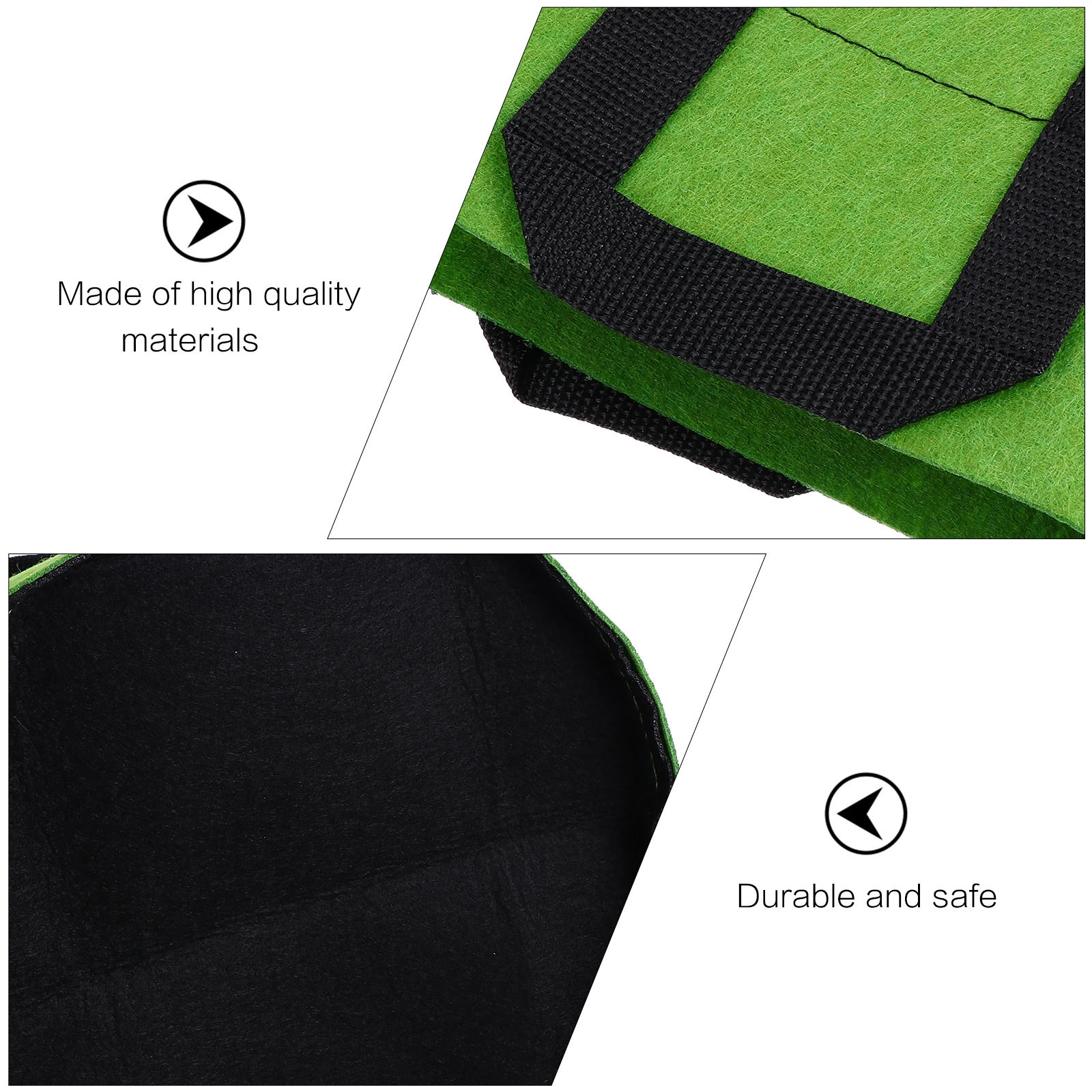 

4pcs Grow Bag Large Capacity Non-woven Fabric Vegetable Planting Storage Durable Handle Planting Bag Gardening