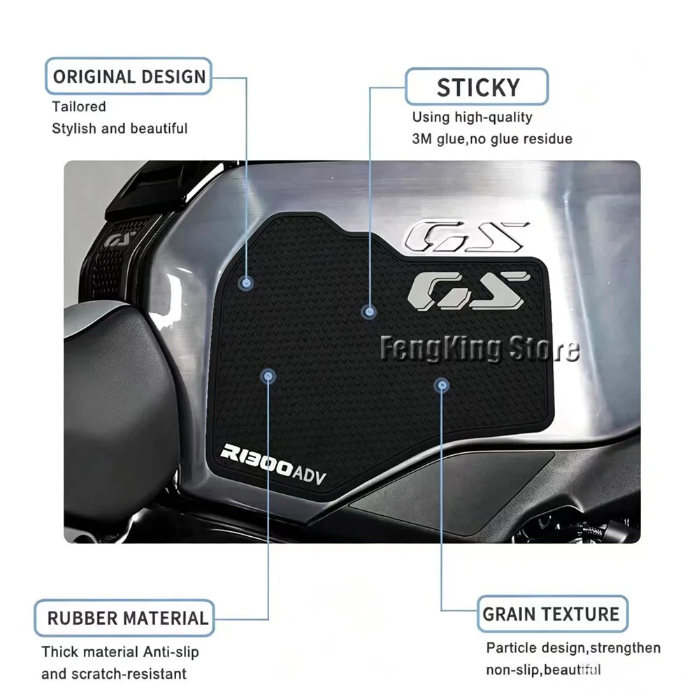 For BMW R1300 GS ADV Motorcycle Fuel Tank pad Sticker BMW R1300 GS ADV Anti-Slip Side Motorcycle Fuel Tank Pad