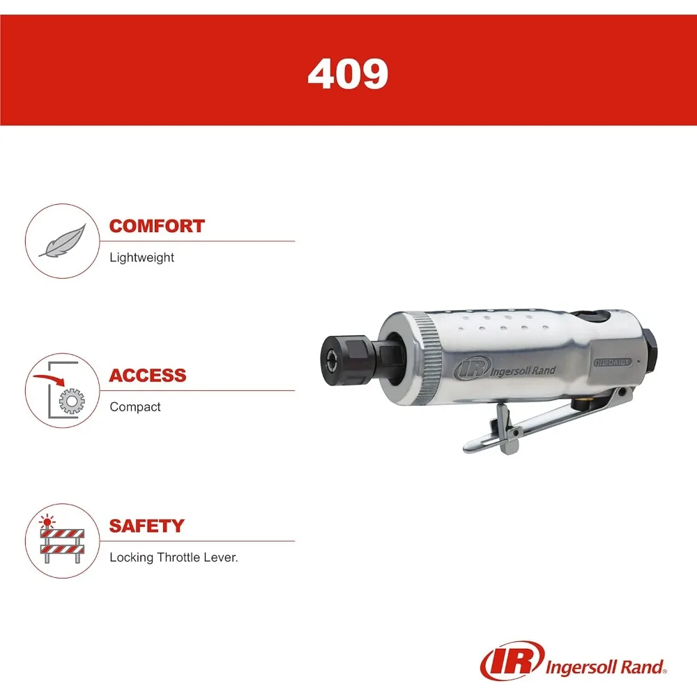 409 Air Die Grinder, 27000 RPM, 0.5HP, Inline