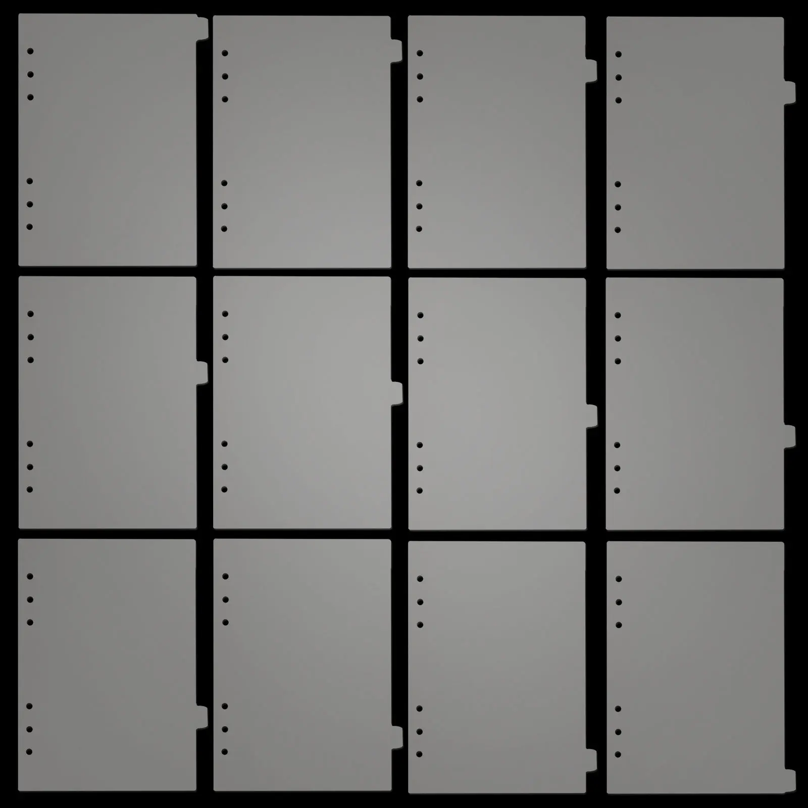 SKYSONIC A5 A6 A7 Spiralbinder-Indextrenner, transparente Seitenteiler, 6 Stück/12 Stück, 6 Löcher, Tafelseiten, englische Aufkleber – Detail 33