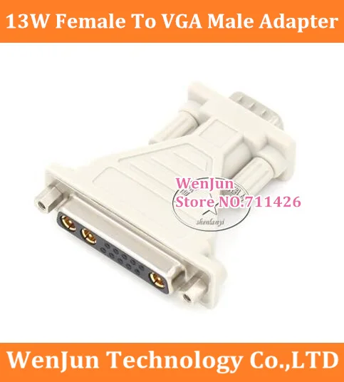 High Quality 13W3F/ VGA15M adapter 13W female to VGA male 13w3 to HD15 converter 1pcs with free  shipping