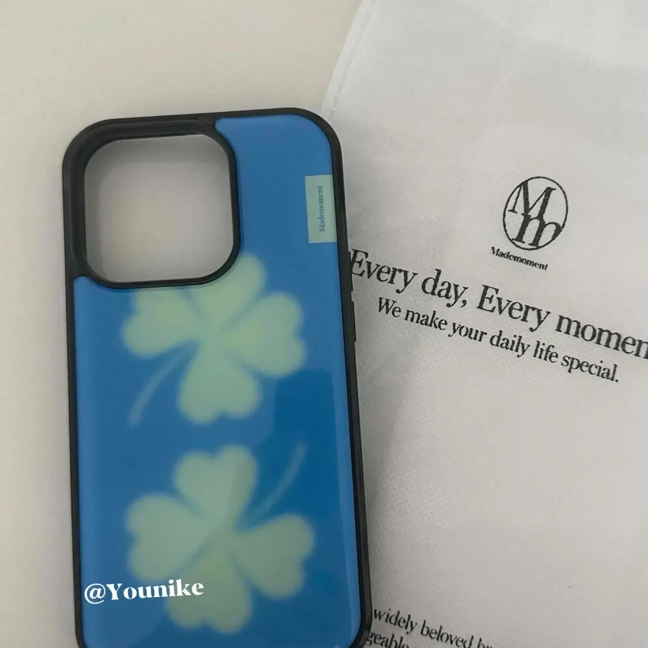 Lucky Four Leaf Clover Cute Kawaii Drop Glue Phone Case For iPhone 17 AIR 16 15 14 13 12 11 Pro MAX Plus Y2K Minimalism Cover view 3