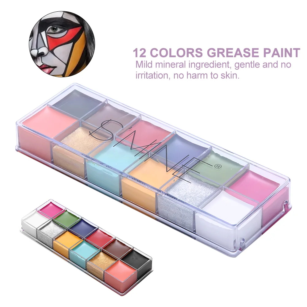 Oil Paint 12 Colors Oil Paint Face Body Painting Dramatic Special Effects Facial Makeup Grease Paint Face Painting Grease Paint