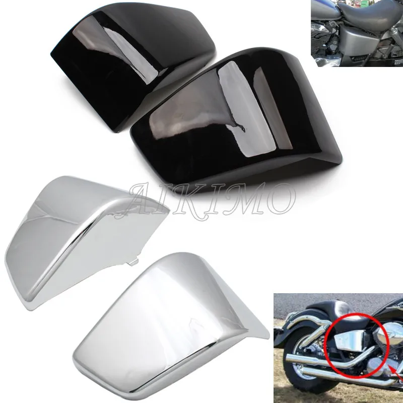 

For Honda Shadow ACE 750 VT750 VT400 1997-2003 Chrome /Black ABS Plastic Motorcycle Fairing Battery Side Fairing Covers