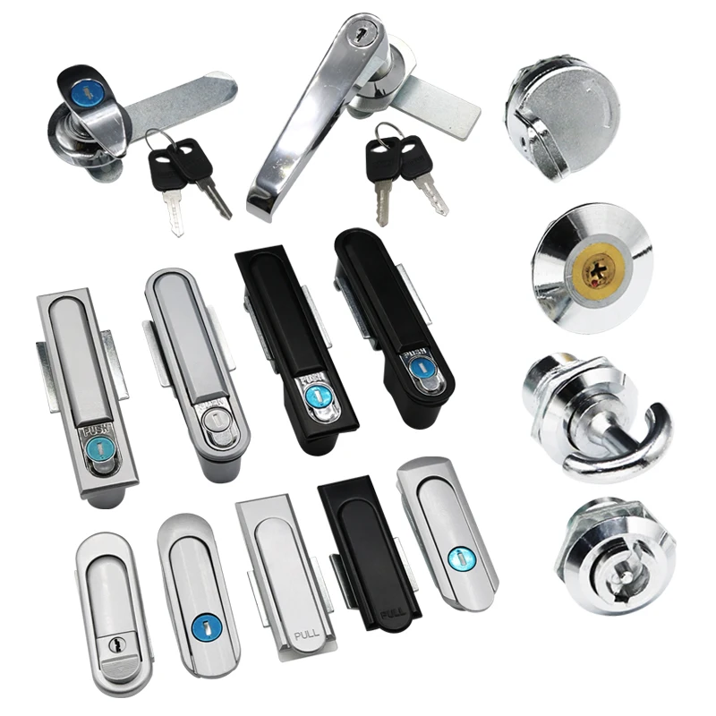 High Quality MS380 Industrial Equipment Keyless Rectangle Zinc Alloy Industrial Flat Lock Switch Cabinet Handle Panel Lock