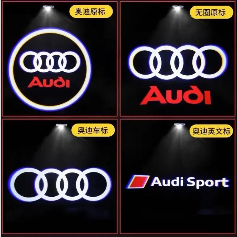 2023 Car Door Welcome Light Led HD Projector Lamp Audi A3 A4 B8 8P 8V A6 C7 A5 Q5 B7 B6 B9 SLINE QUTTRO RS Q3 Q7 S3 S4 S5 S6