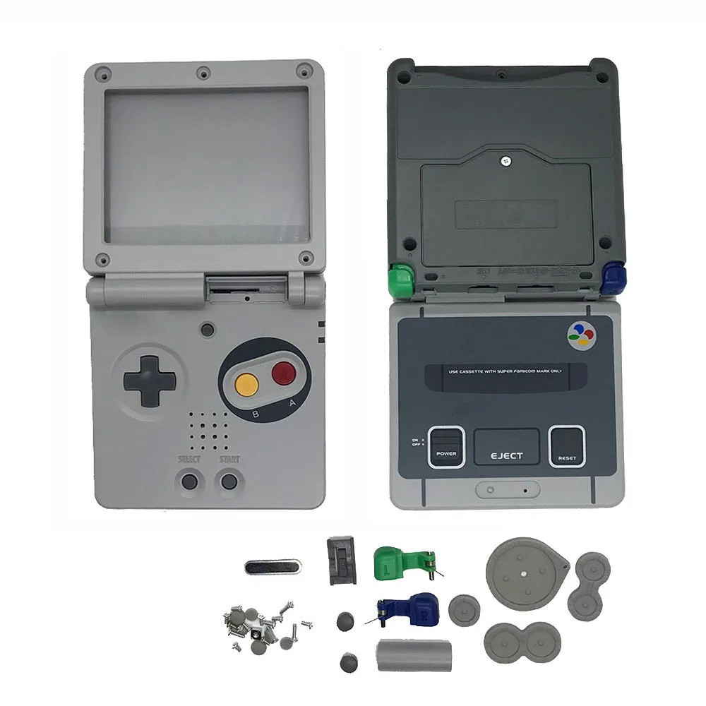 Mới Màu Sắc Rõ Nét Dùng Cho GBA SP Dùng Cho Gameboy Advance SP Tay Cầm Vỏ Trong Suốt Với Nút Bấm Và Dẫn Điện miếng Lót