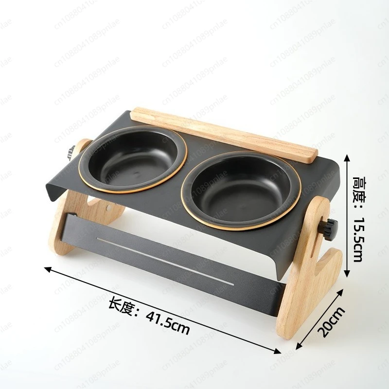 

Регулируемая металлическая миска для собак и кошек большой емкости, кормушка для домашних животных в китайском стиле, приподнятая тарелка для домашних животных из нержавеющей стали