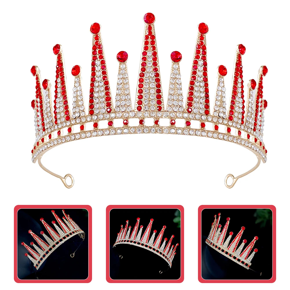 

Rhinestone Crown Hair Accessory Bridal Headpiece Tiara Crowns for Women Accessories Wedding Zinc Alloy Bride Ladies