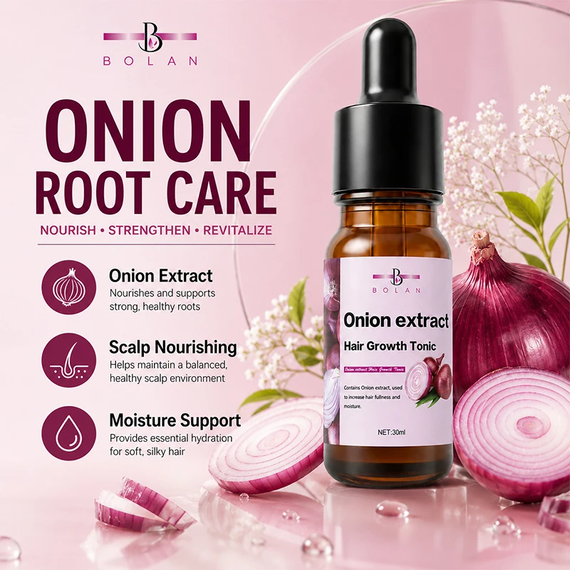 Organic Onion Rosemary Peppermint Hair Oil, Nourishing Essential Oil for Dry Damaged Hair, Helps Improve Hair Quality & Reduce