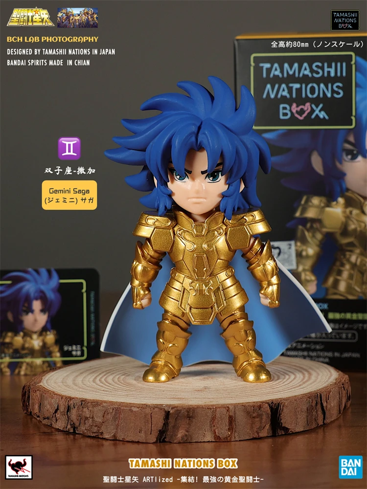 Bandai 8cm Saint Seiya Libra Dohko Aquarius Camus Action Figure Hobby Collection Boy Birthday Present Decoration Originality