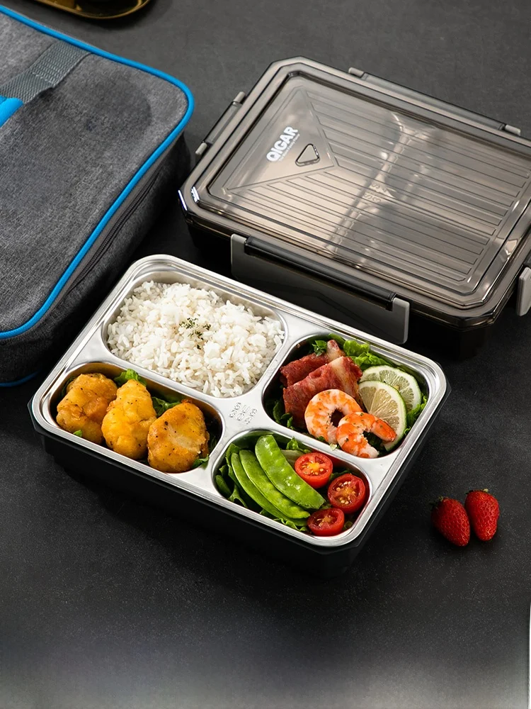 

Insulated Stainl Steel 304 Lunch Box with Cover Chinese Sle Retro Design .2L Capaci Single Layer Food Container