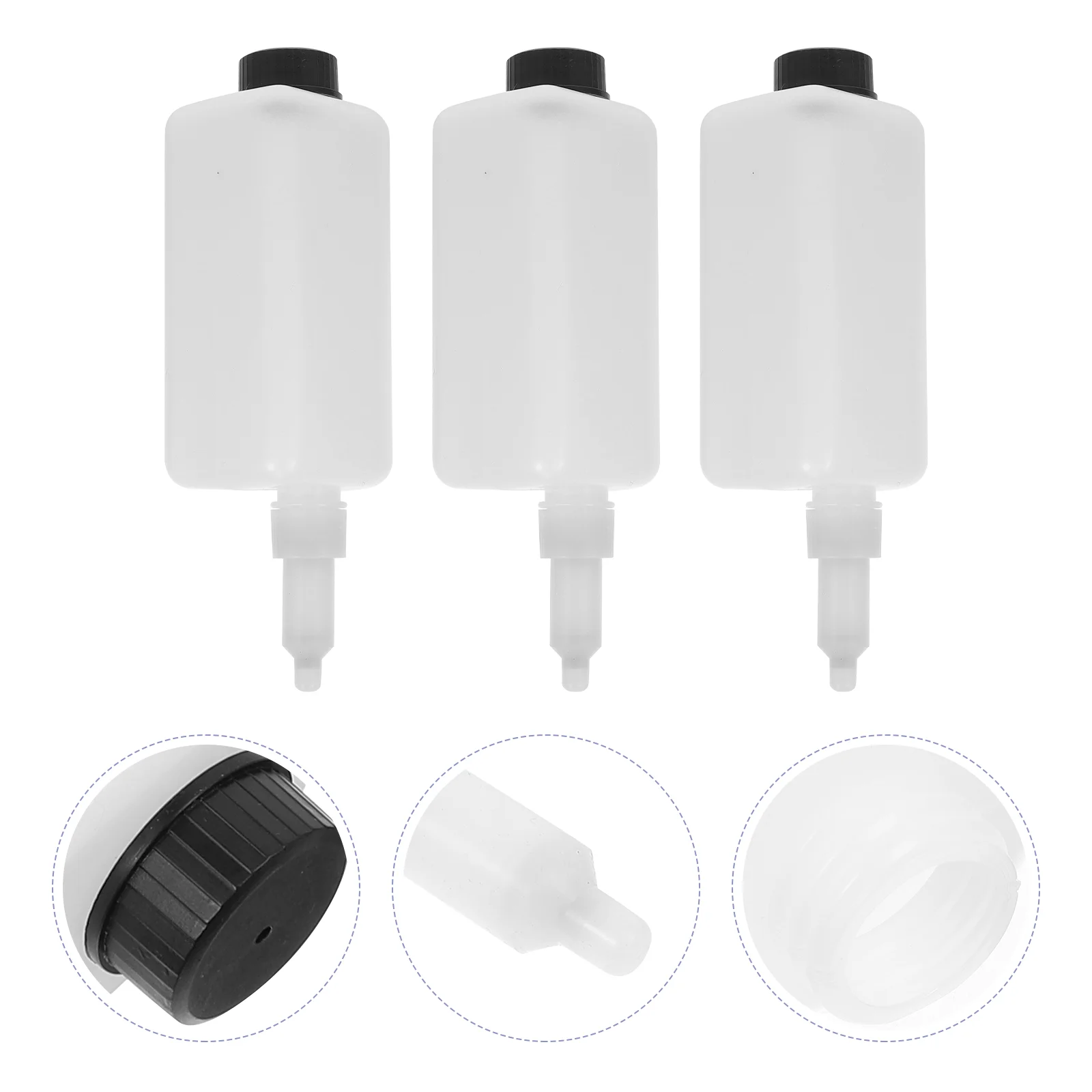 

3 Set Soap Dispenser Accessories Glass Dispener Kit Hand Bottle Wall Mounted Bottles Cup Liquid