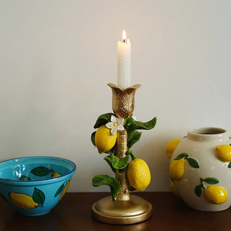 Resin high-grade candle holder summer fruit wax holder