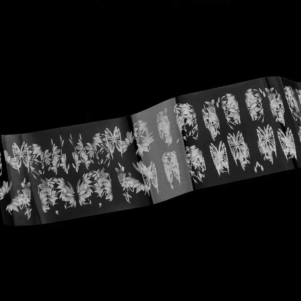 Blumenform Nail Art Transferpapier Schmetterlingsform Weiße Keramikaufkleber Praktische Nagelaufkleber mit großem Fassungsvermögen