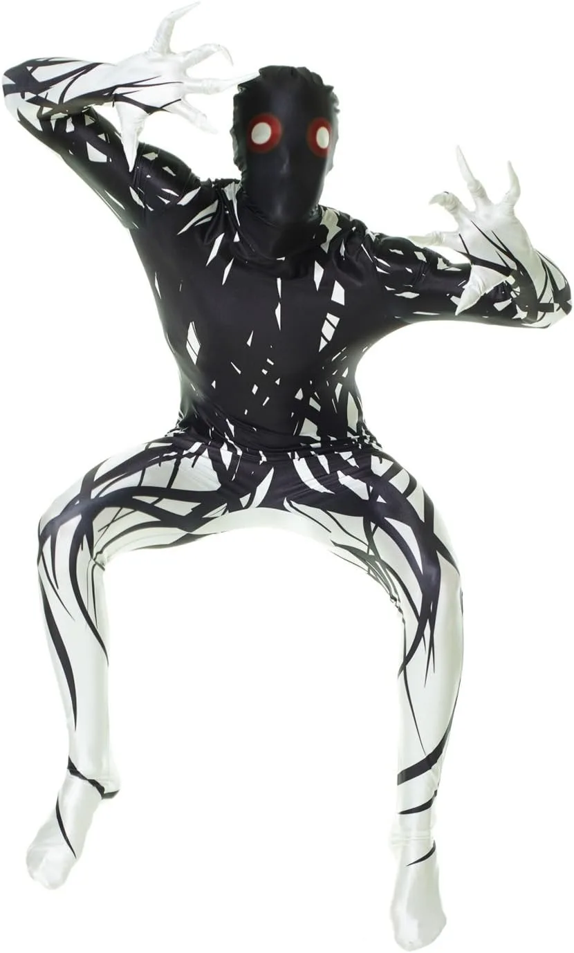 Halloween Phantom Zalgo Costume Adulti, Costume Skinwalker Spaventoso Morph Abiti Adulti, Abito Pelle Zalgo, Costume da Demone Ombra Adulto