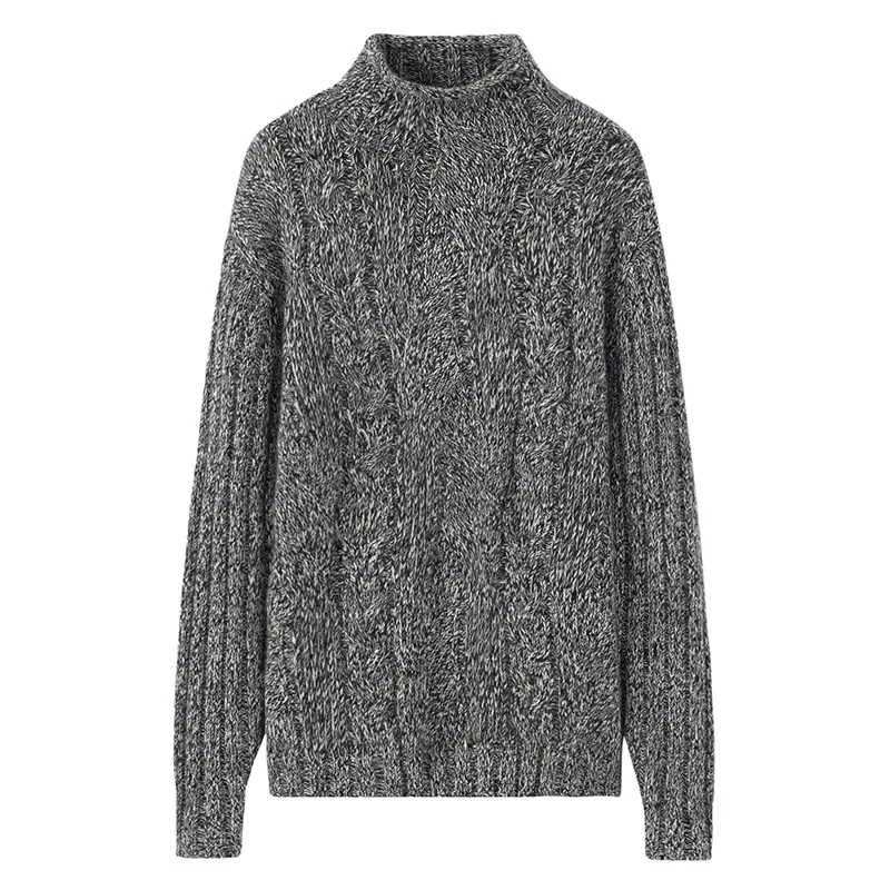 

800G 100 Cashmere Shirt Men's Turtleneck Thickened Fashion Youth Sweater