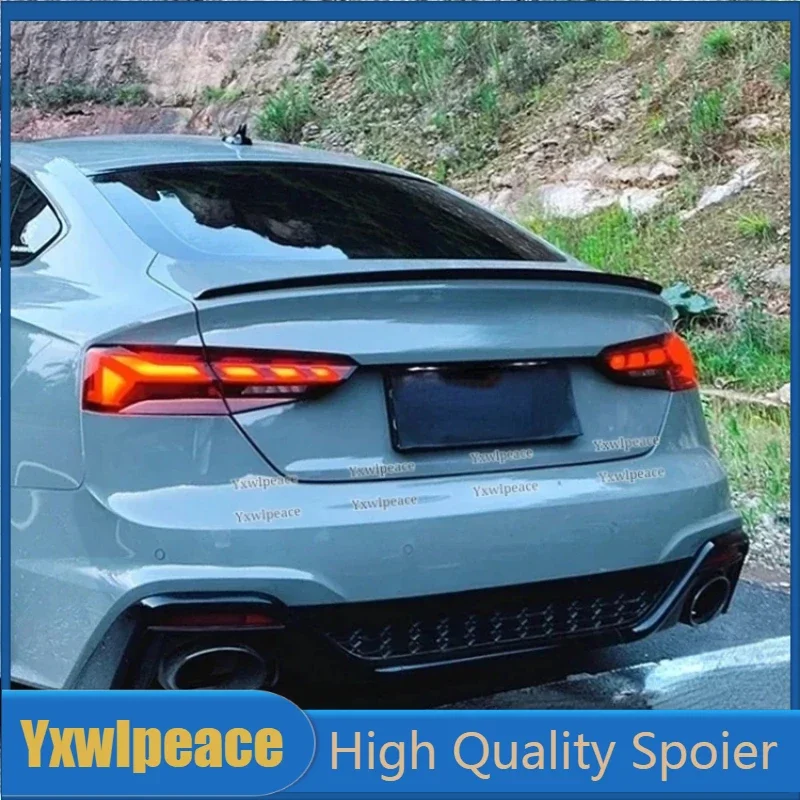 

For Audi A5 2017 2018 2019 2020 2021 2022 High Quality ABS Plastic Primer Color Rear Trunk Lip Spoiler Wing Body Kit Accessories