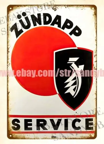 Zundapp Service Motorcycle metal tin sign pop art home kitchen