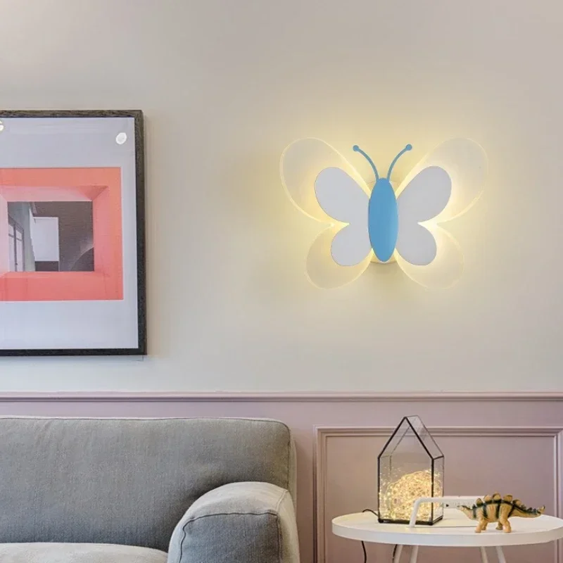 

Wall Lamp Butterfly Room Decor Led Lights Home Appliance Cute Creative Children Bedside Ceiling Light Fixture Lighting Lamps