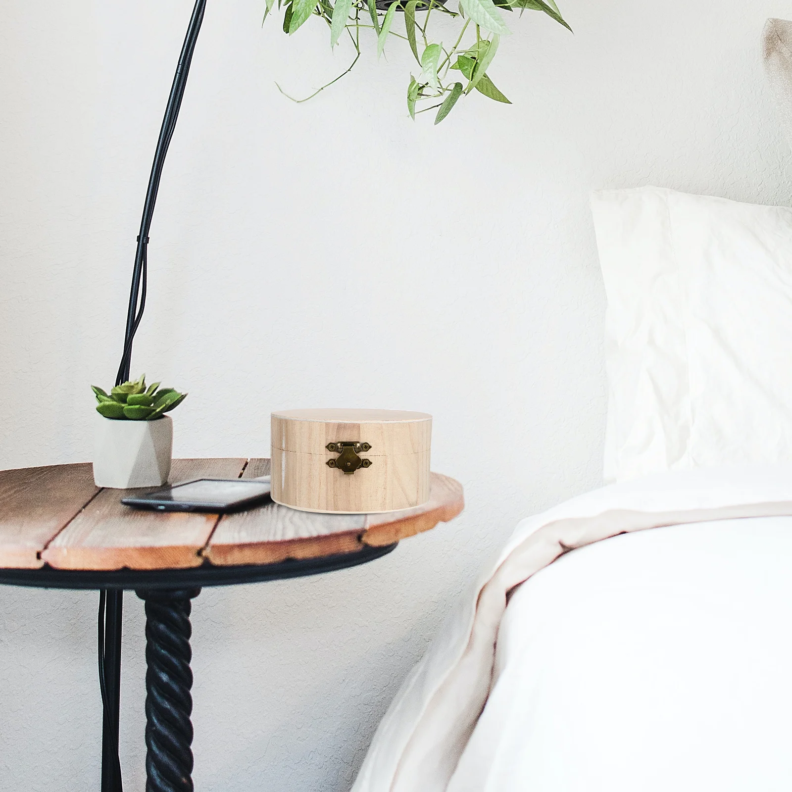 1 قطعة صندوق مجوهرات خشبي لتقوم بها بنفسك صغيرة الحجم حلقة القرط المنظم تخزين هدية مثالية حامل مجوهرات عرض حامل حلقة خشبية