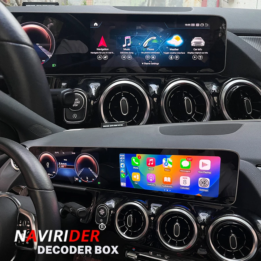 Upgrade NTG 6.0 Qualcomm 665 Android 13 Decoder Box Upgrade Wireless CarPlay For Mercedes Benz A B GLA GLB CLA-Class 2020-2023