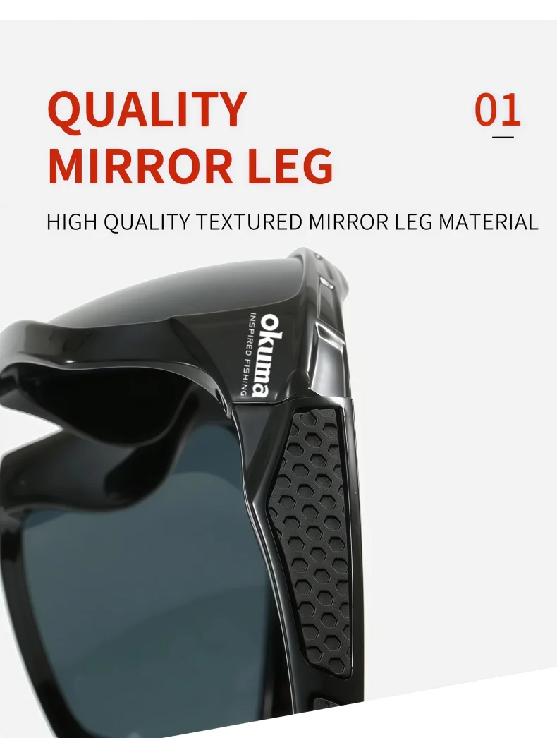 Okuma polarisierte Brille UV400, winddicht und sandresistent gegen UV-Blendung, vermeidet Augenschäden durch äußere Einflüsse – Detail 5