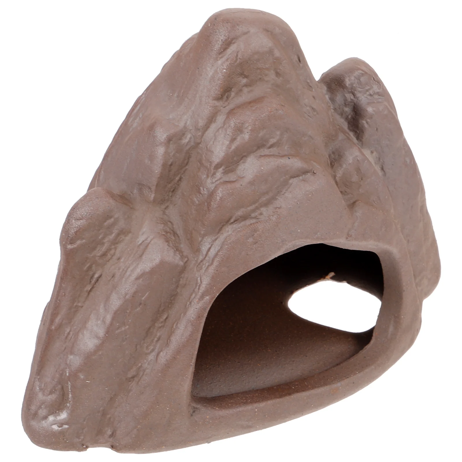 

Fish Tank Rockery Decor Small Shrimp Hideout Aquarium Cave Ornament Lifelike Realistic Safe Red Stoneware No Harm Fish