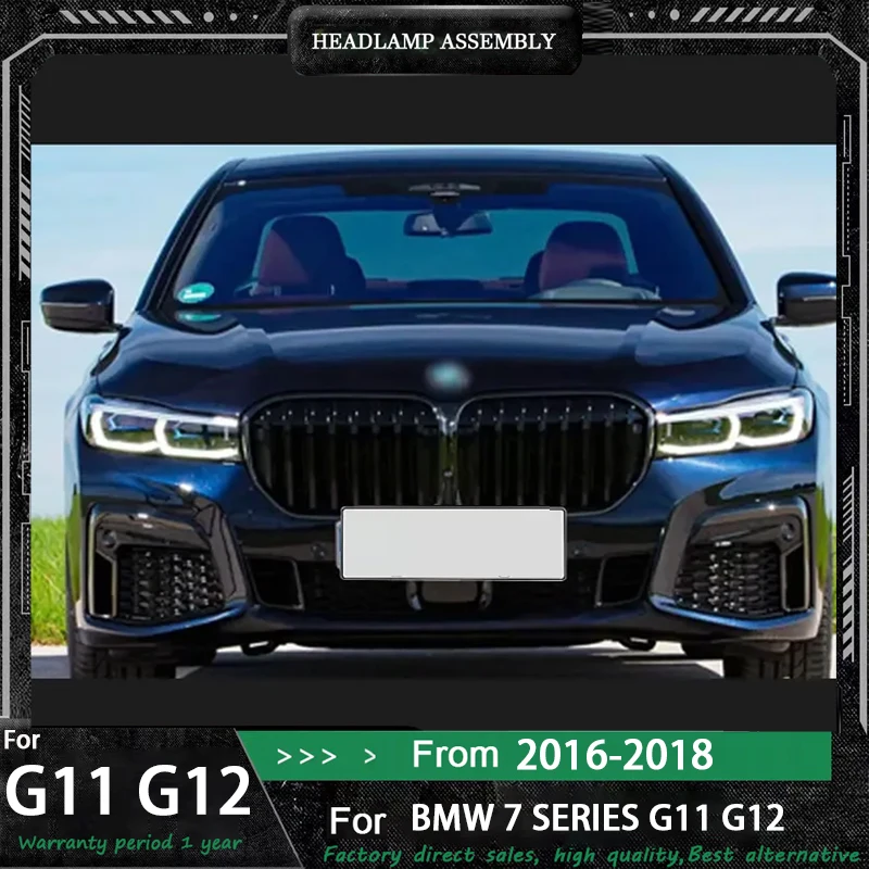 

Автомобильные фары для BMW 7 серии G11 G12 2016-2019, светодиодные фары для проектора, дневные ходовые огни, автомобильные аксессуары