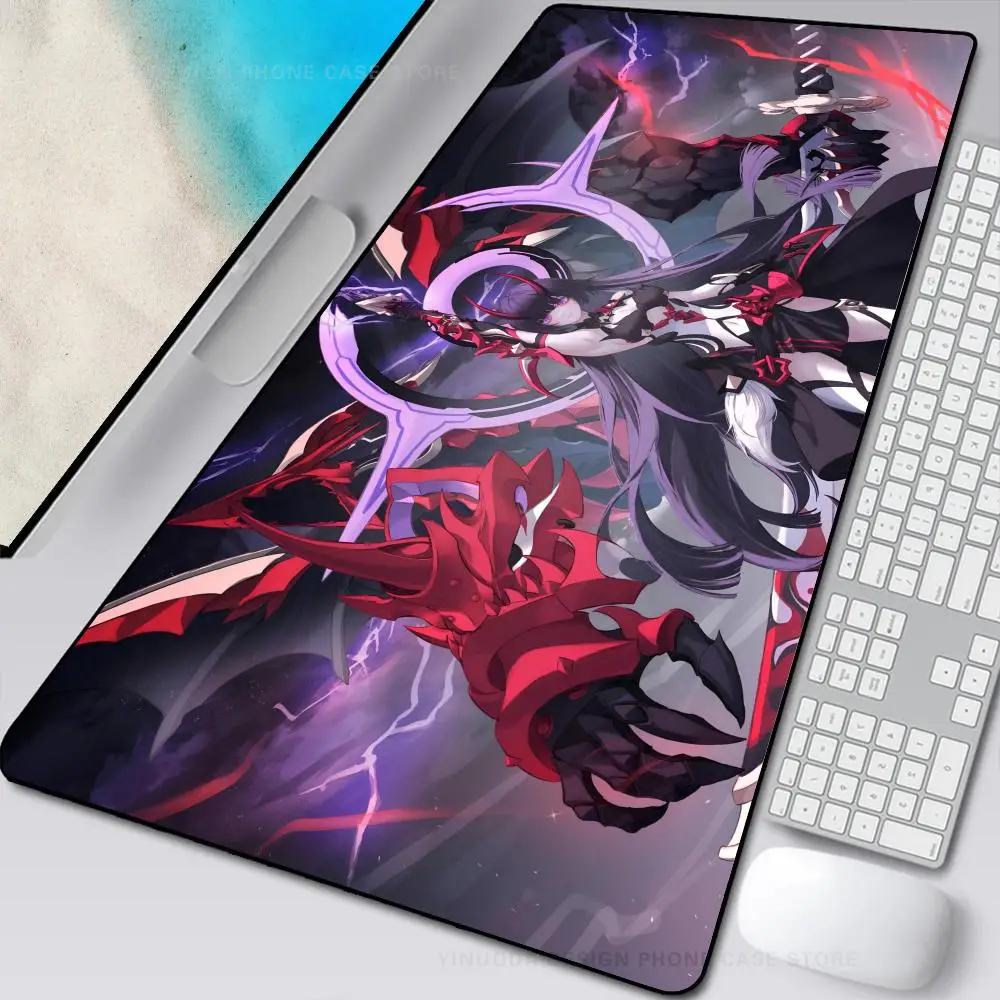 

Anime Game Houkai 3rd Mouse Mat Desk Mat With Pad Gaming Accessories Prime Gaming XXL Keyboard Pad Stitch Padding Mat