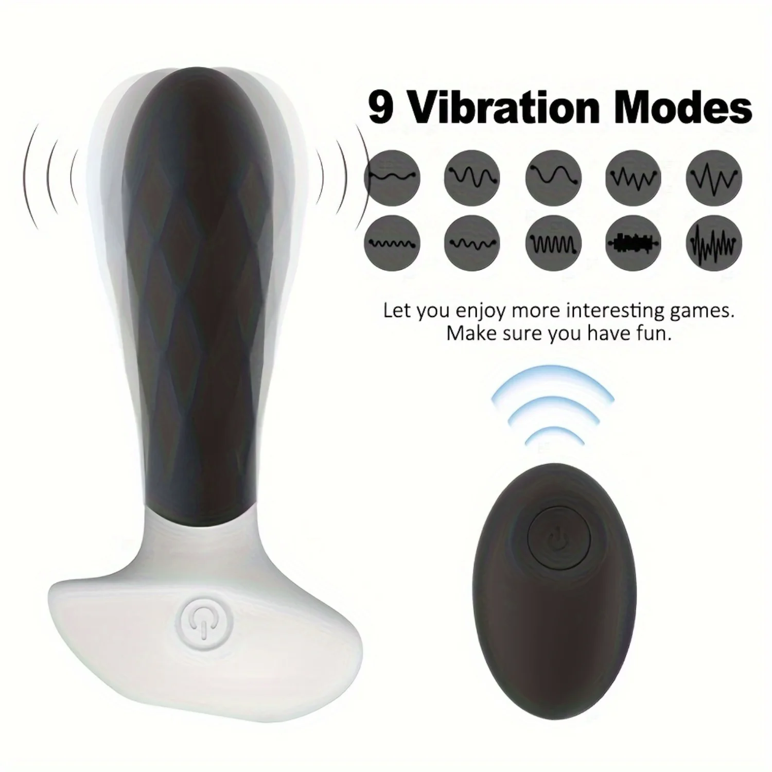 جهاز تدريب المكونات الشرجية بالاهتزاز بجهاز التحكم عن بعد مع 9 أوضاع اهتزاز - قابس مؤخرة صغير للأزواج، تحفيز البروستاتا، يمزح #6