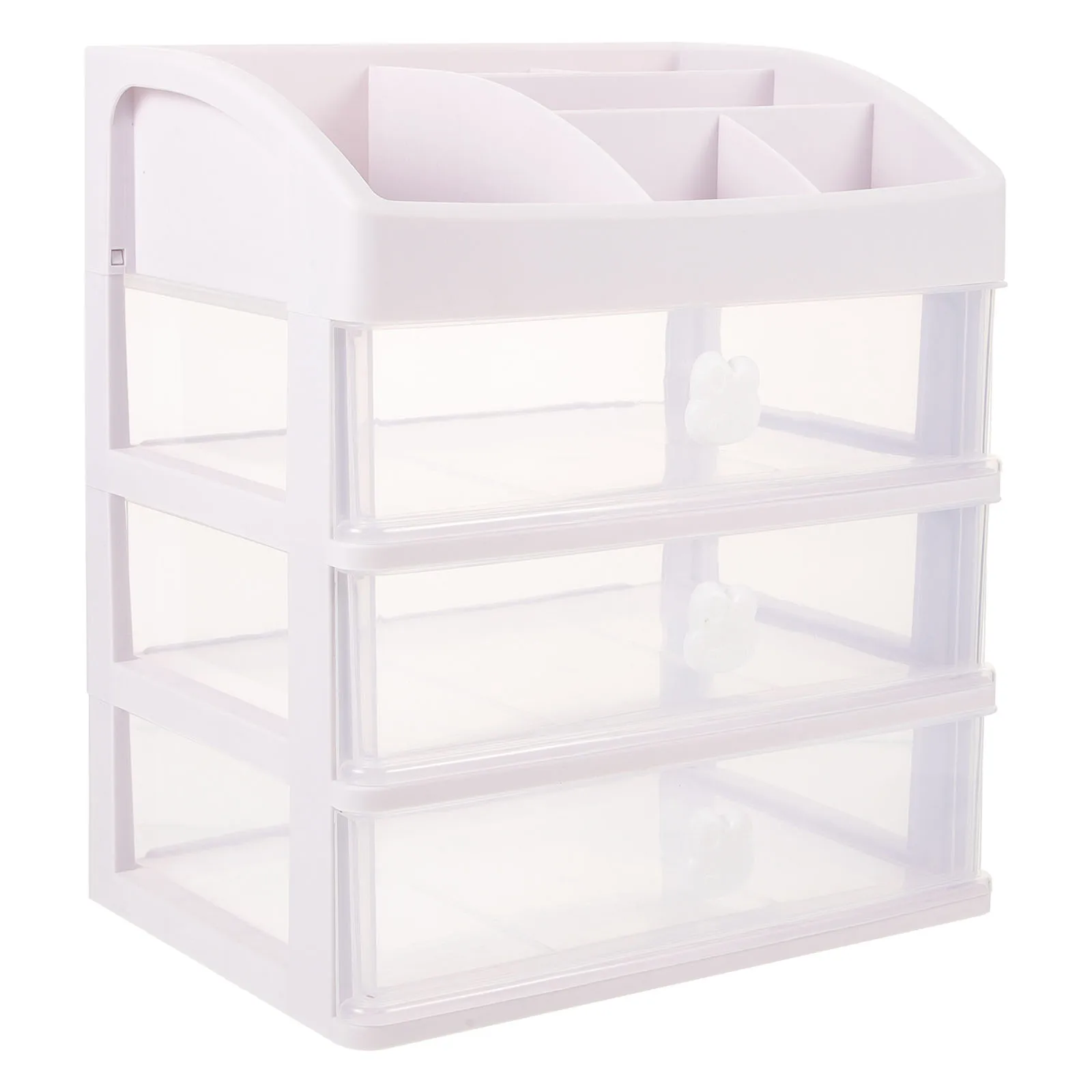 

Cartoon Storage Box White Rabbit Handle Desk Organizer Plastic Drawers Makeup Stationery Office Supplies Gift Idea