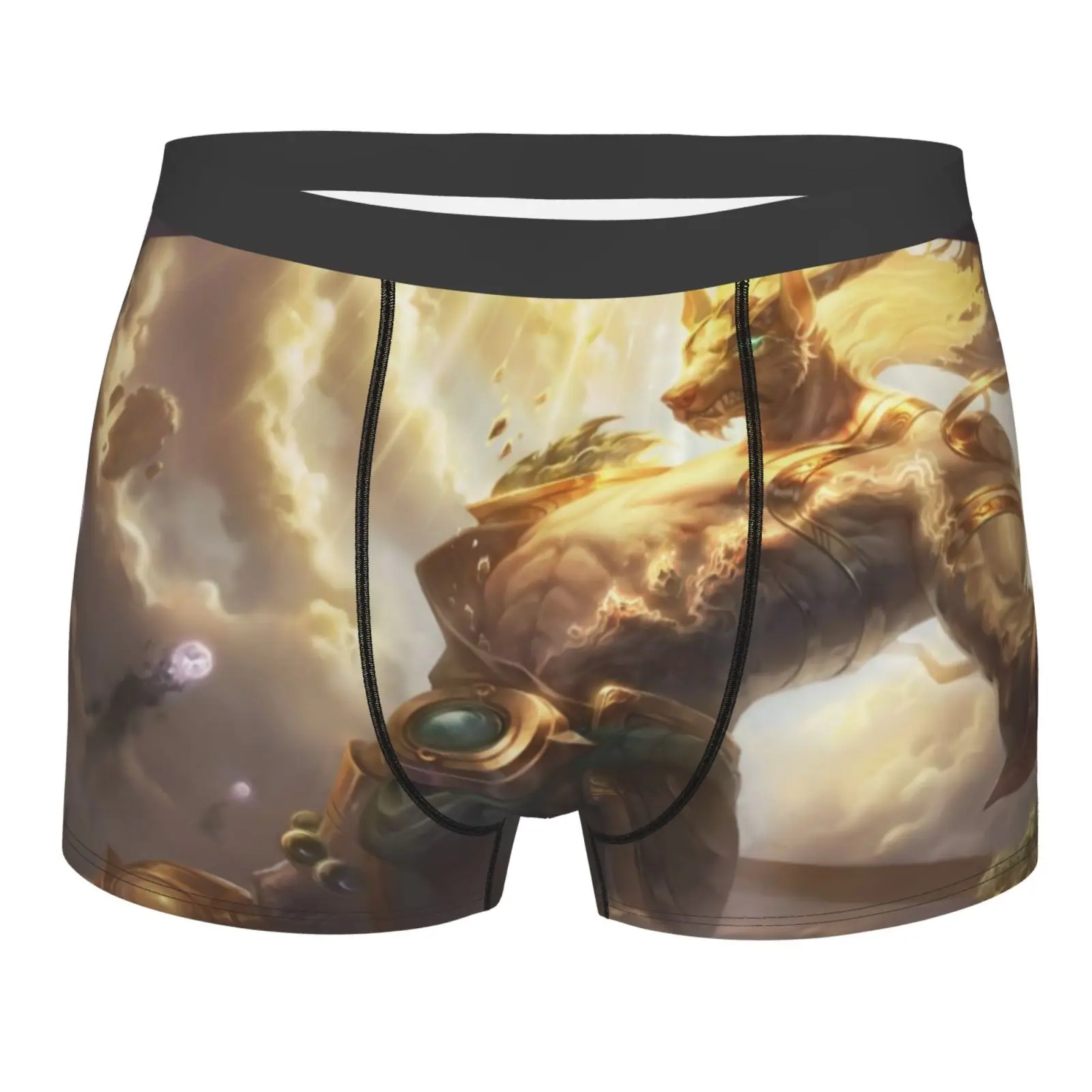 Guardia lunar Nasus League of Legends LOL MOBA juegos calzoncillos bragas transpirables ropa interior masculina pantalones cortos sexis calzoncillos tipo bóxer