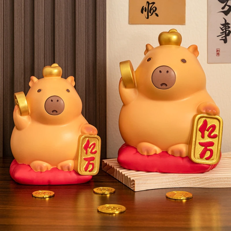 

Cute Cartoon Capybara Piggy Bank Guinea Pig Piggy Bank Cash Savings Money Box Home Decoration Desktop Crafts Kids Gifts