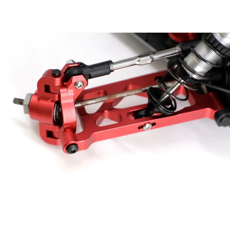 สวิงอาร์มมอเตอร์ไซค์ปีกนกด้านหน้าทำจากโลหะ2ชิ้นสำหรับ losi lasernut U4 4WD 1/10 mobil RC อุปกรณ์เสริมชิ้นส่วนอัพเกรด