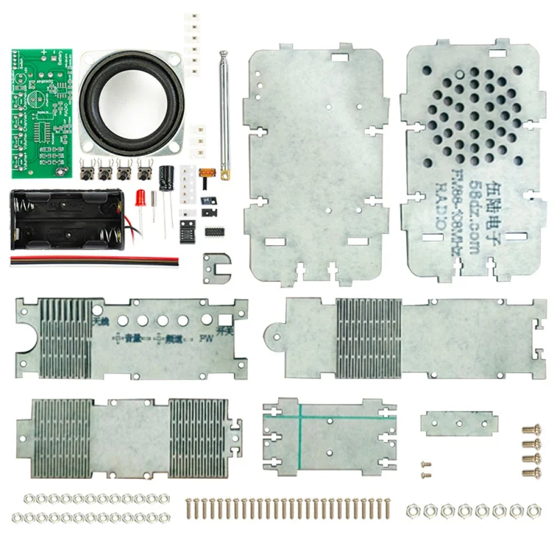 RDA5807 FM Radio Electronic DIY Soldering Practice Kit with Shell DC 3V Electronic Assembly Kits