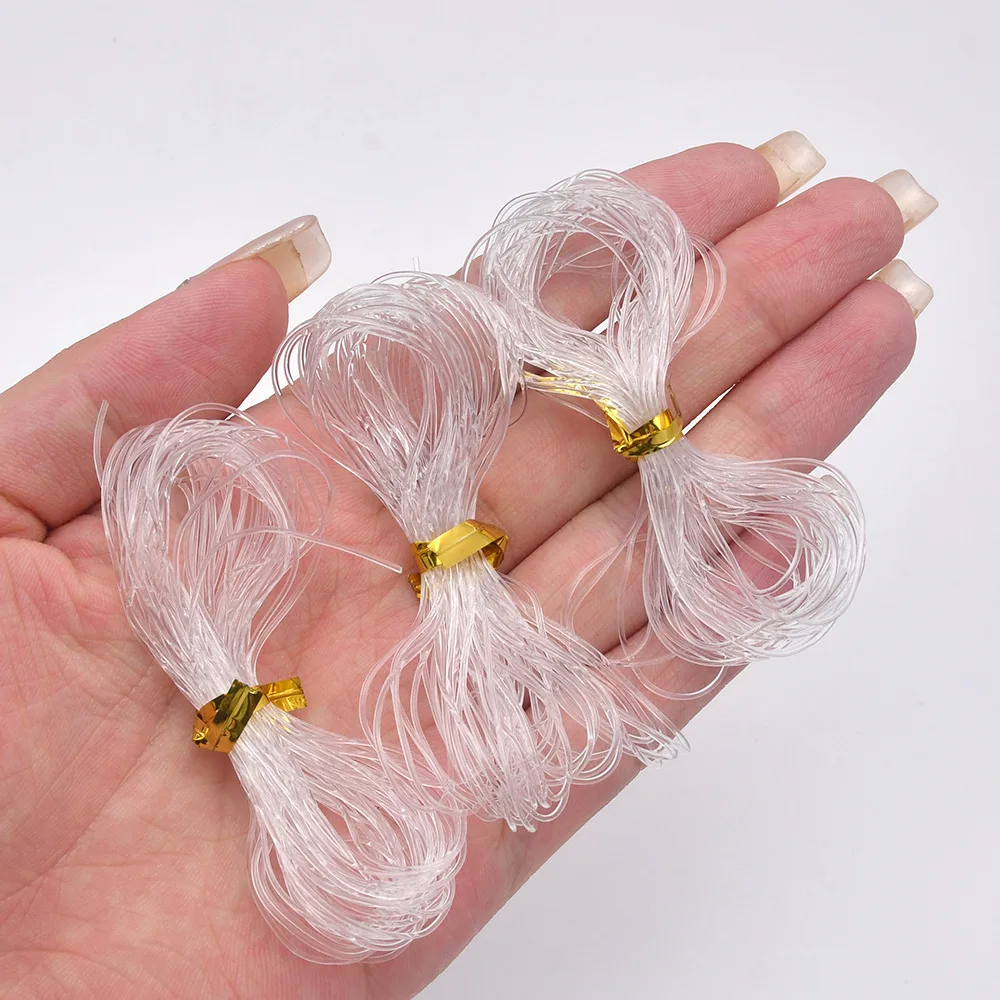 0.7/0.8mmm Elastic String, 5Meters Clear Crystal Stretch Cord Clay Beads String for Bracelet Handcrafts Necklace Jewelry Making