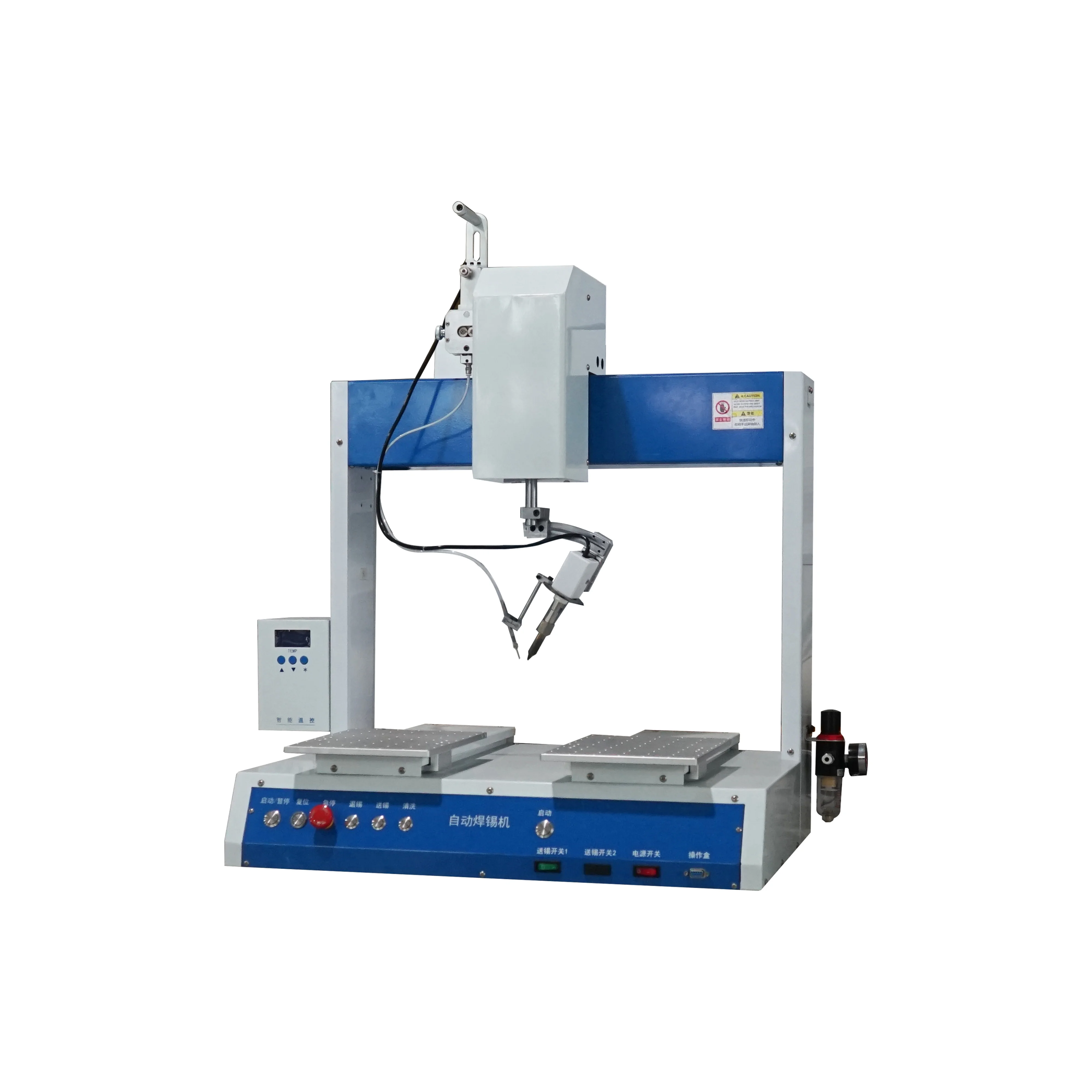 Desktop Cable LED Automatic Soldering Machine With Single Soldering Head & Double Work Platforms with R Axis